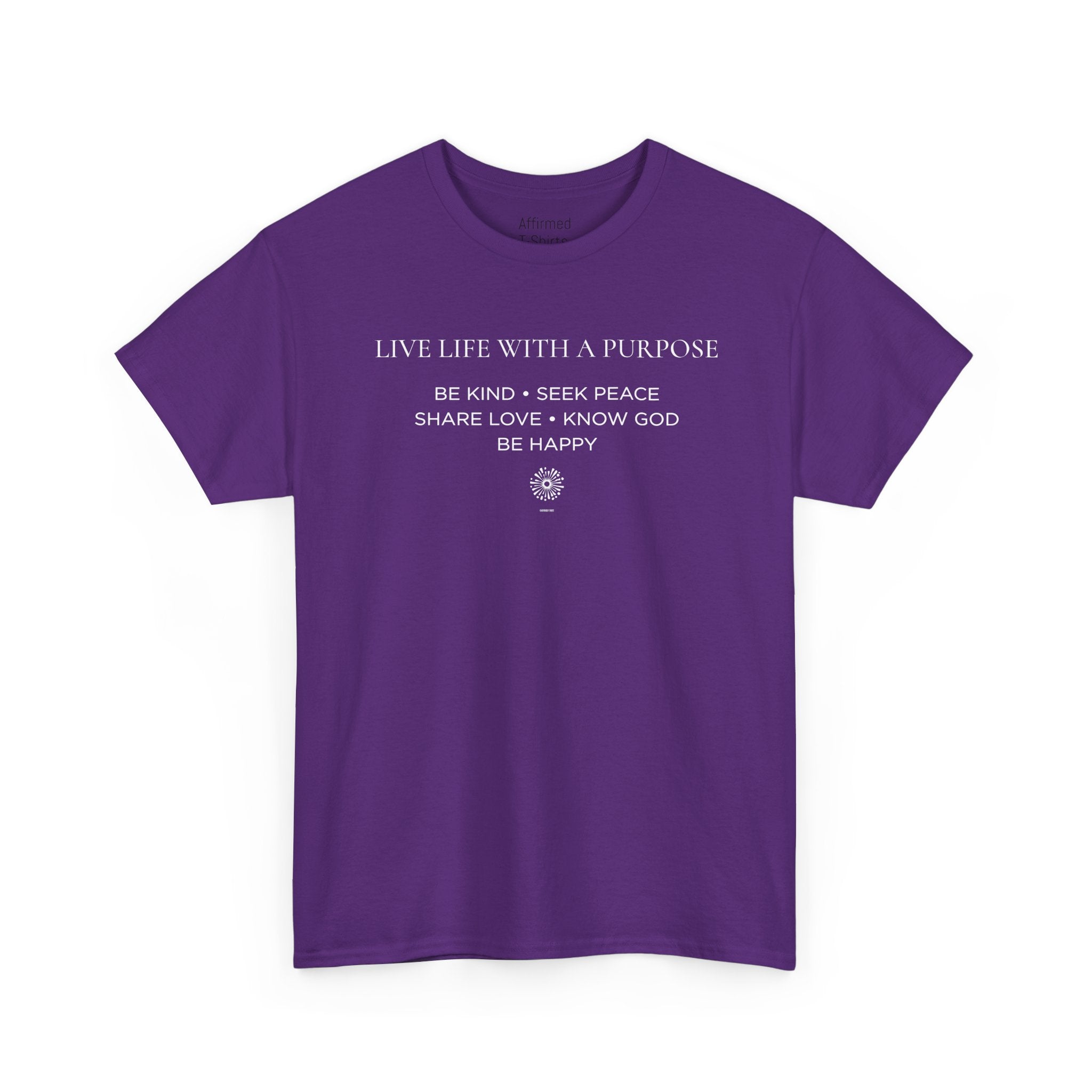 Live Life With A Purpose  Men's Cotton T-Shirt