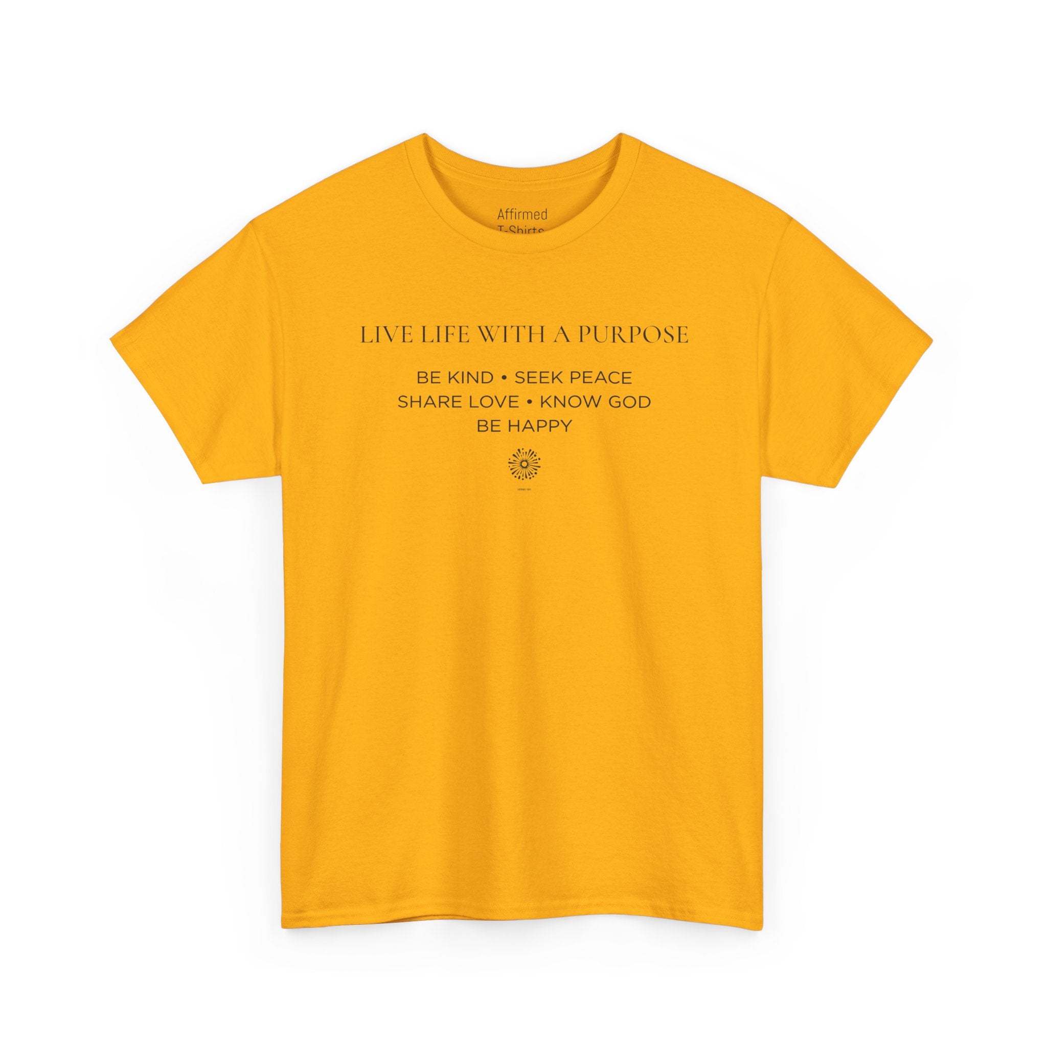 Live Life With A Purpose  Men's Cotton T-Shirt